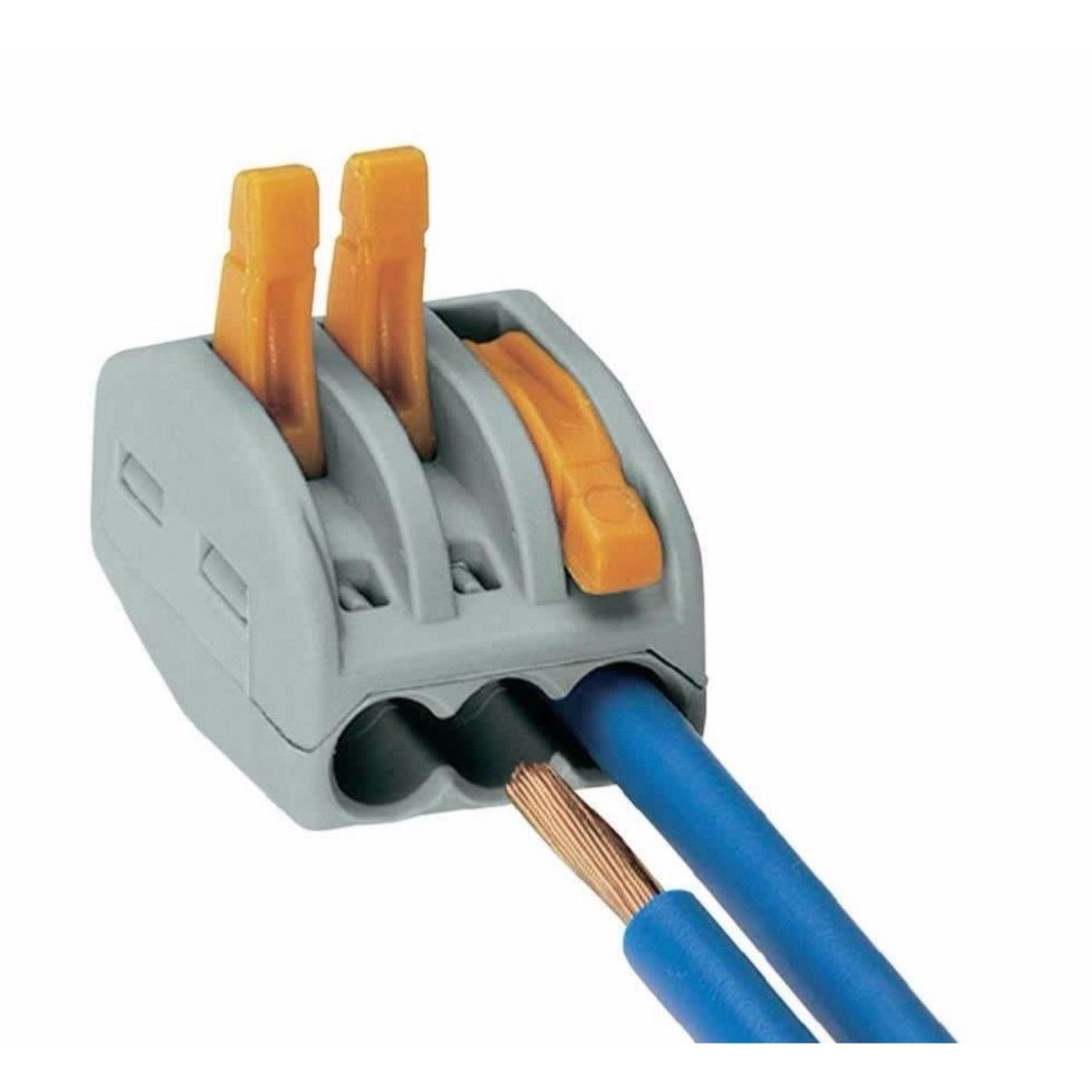 Borne de raccordement à levier 5 entrées avec serre câble - Silumen