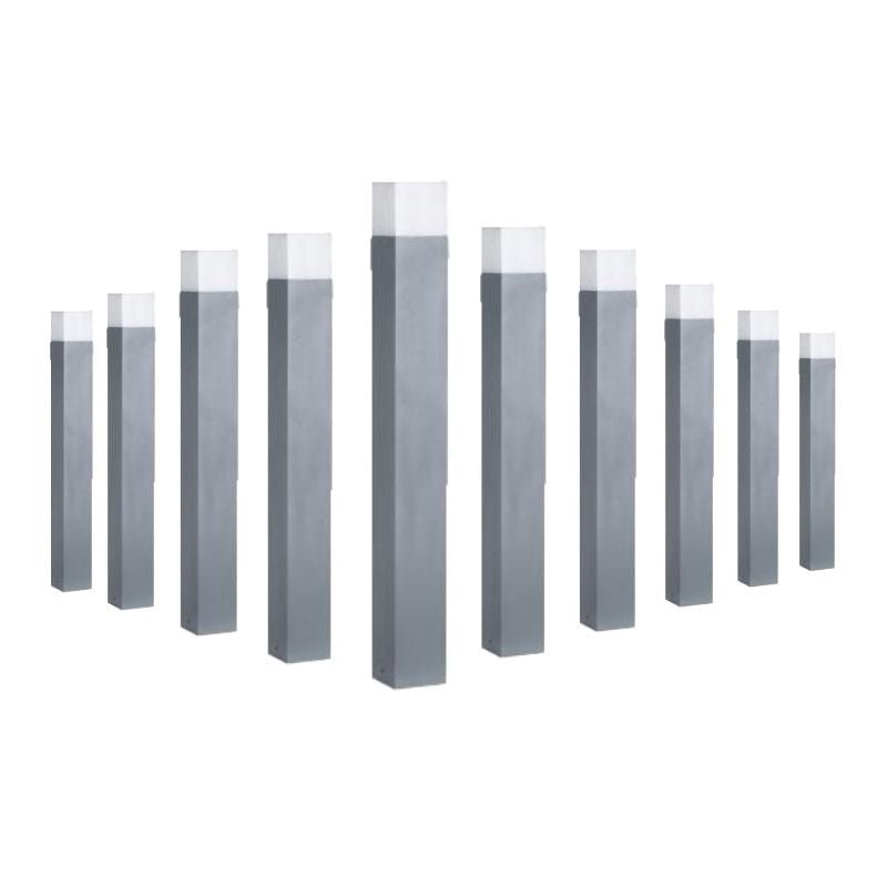 Borne LED Extérieure 80cm GRIS IP54 Aluminium (Pack de 10) - Silumen