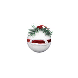 Weihnachtskugel-Stechpalmengürtel aus Baumwolle, 8 cm