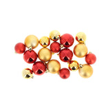 Kerstballen 18 pc's rood / goud Ø4-5 cm