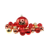 Christmas balls 21 pcs red / gold