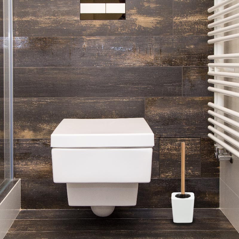 Brosse WC en bambou naturel et polystyrène - Silumen