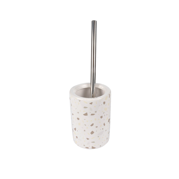 Brosse WC en céramique et acier inoxydable - Imprimé Terrazzo - Silumen