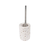Brosse WC en céramique et acier inoxydable - Imprimé Terrazzo