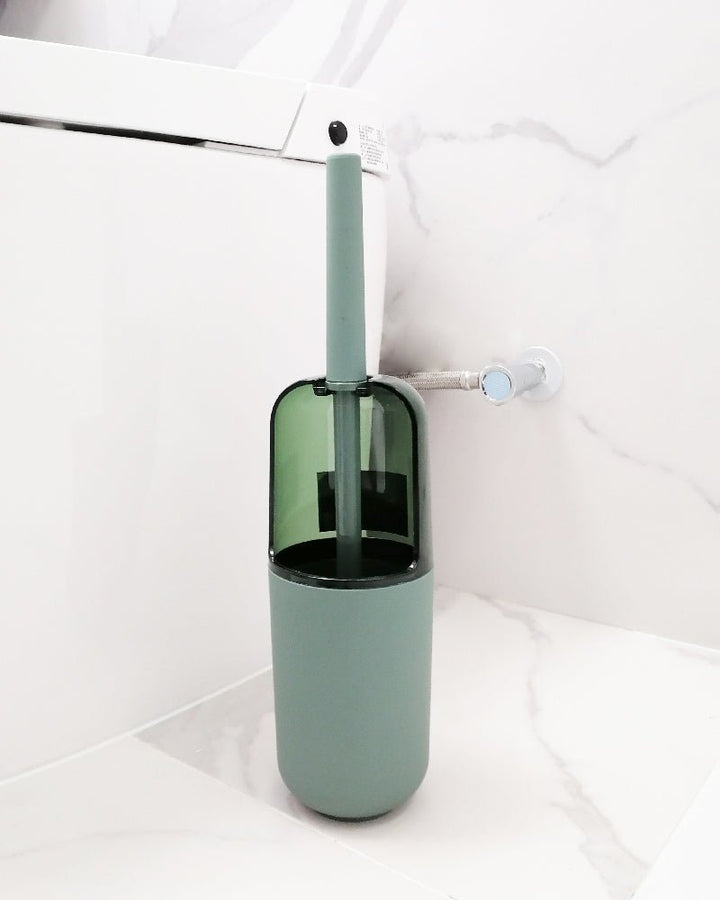 Brosse WC en plastique transparent opaque - Couleur Uni - Silumen
