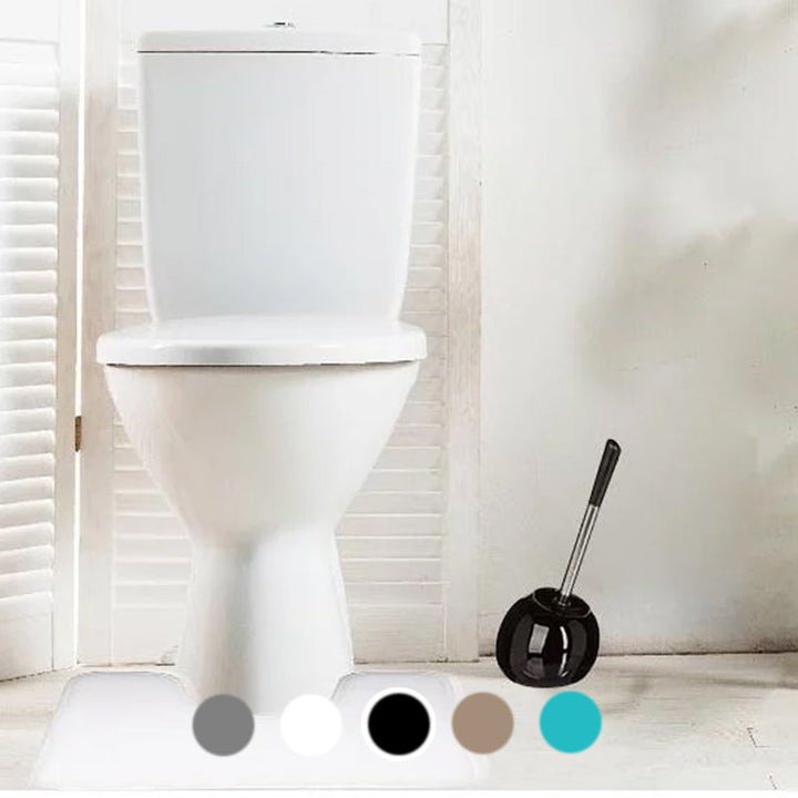 Brosse WC inox avec support en céramique - Silumen