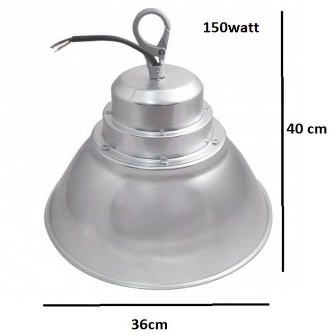 Cloche Industrielle LED 150W 120° IP65 ARGENT - Silumen