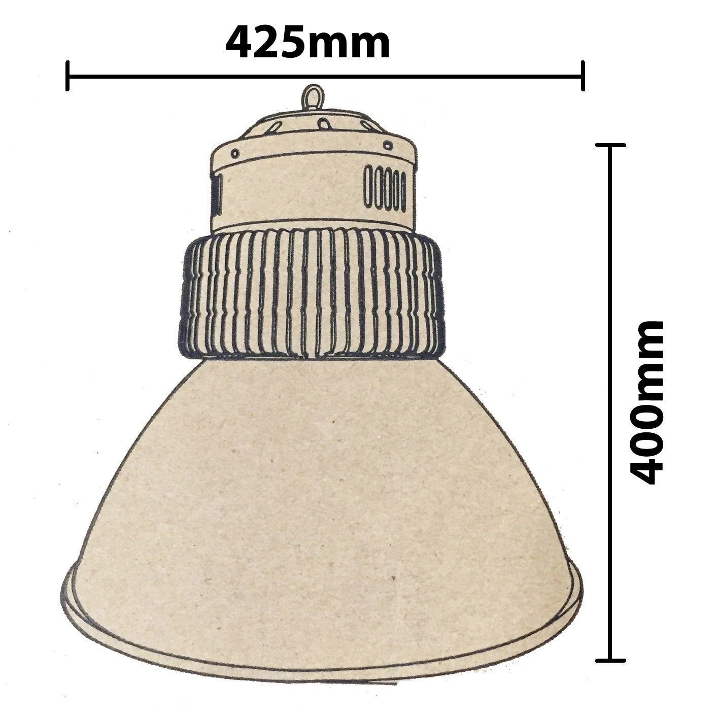 Cloche Industrielle LED 150W 120° NOIR - Silumen