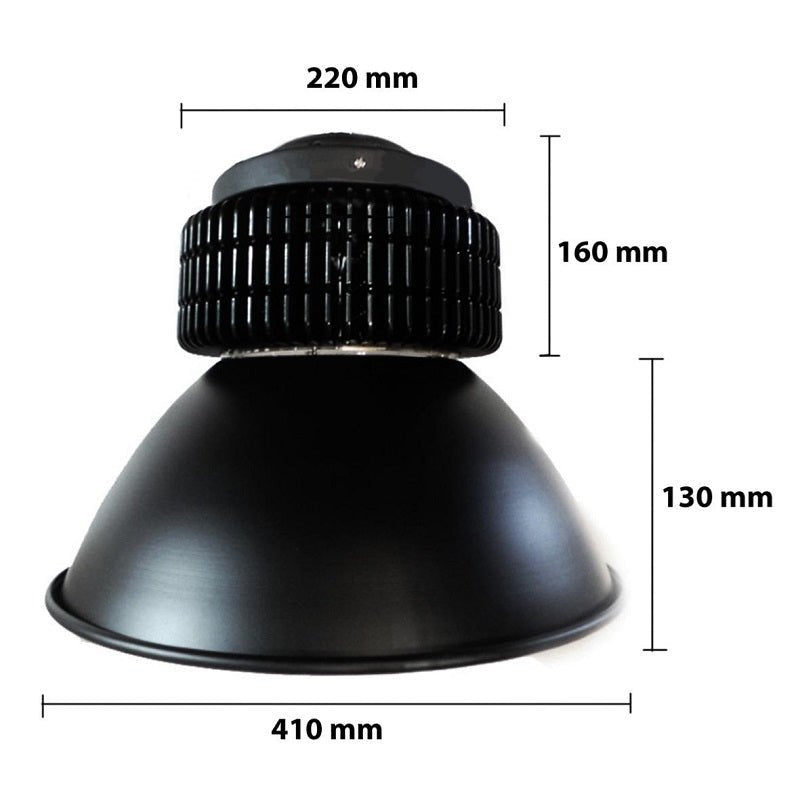 Cloche LED Industrielle 70W 120° NOIR - Silumen