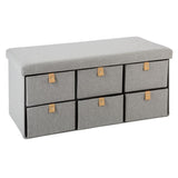 Groy Gray 76 cm Banc Storage Cofre