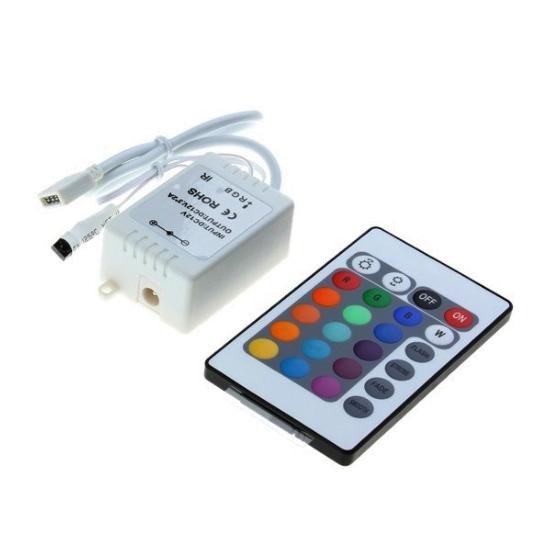 Contrôleur RGB + Télécommande LED 24 commandes pour Ruban LED 12V - Silumen