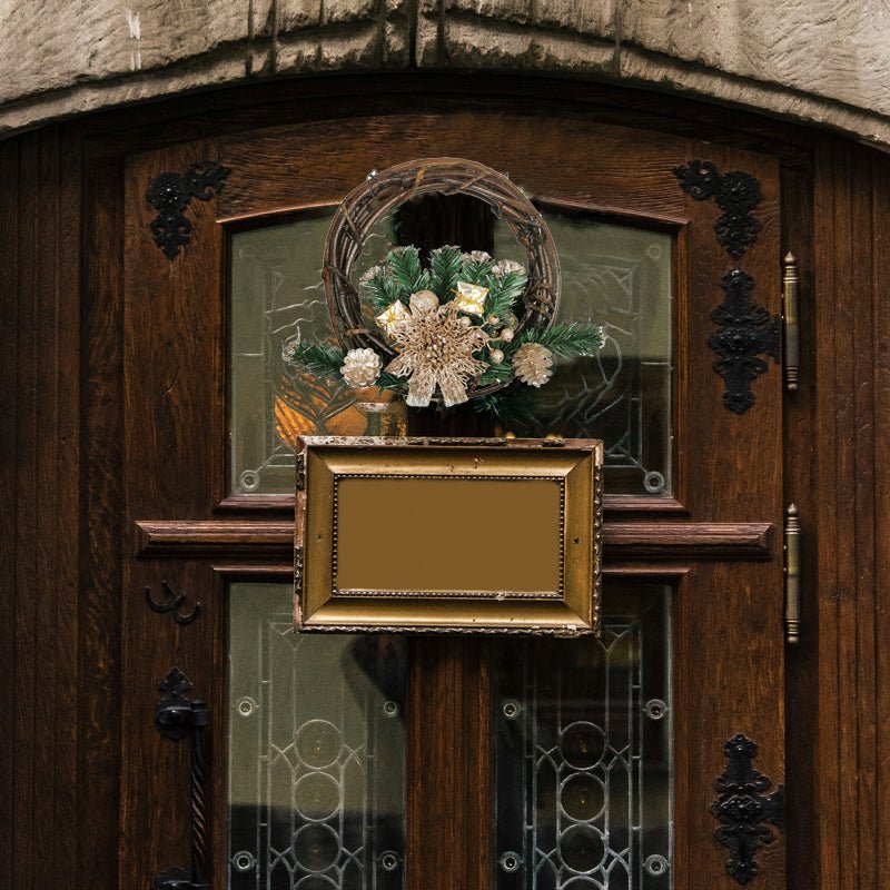 Couronne de Noël Porte 30cm CHAMPAGNE - Silumen