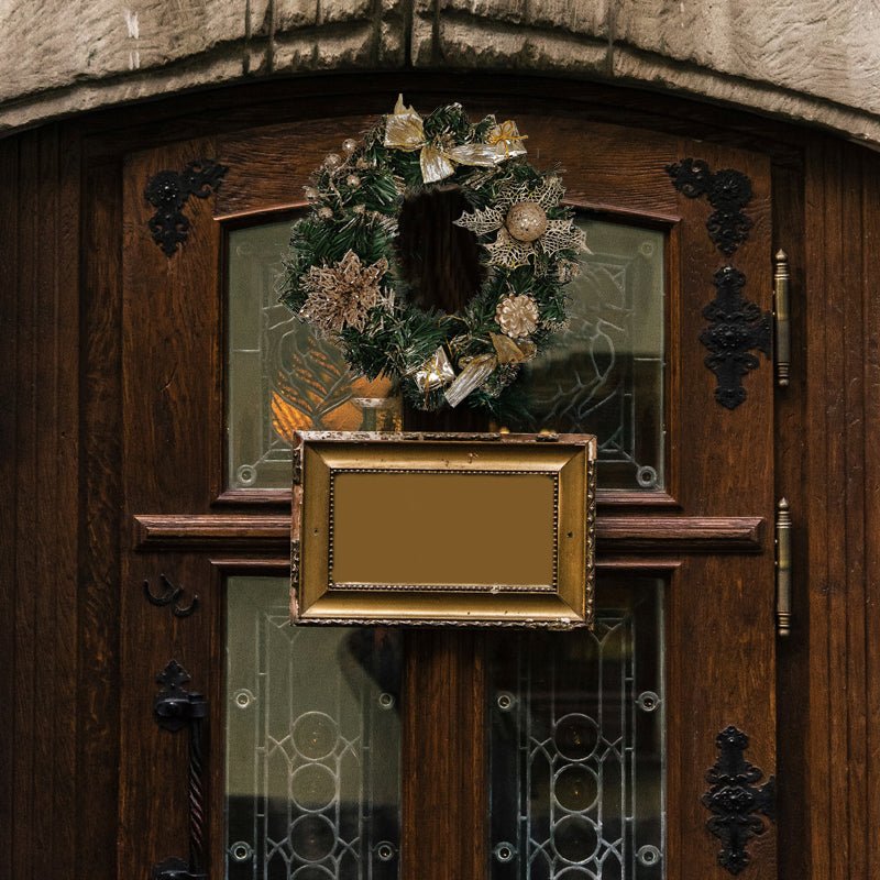 Couronne de Noël Porte 40cm CHAMPAGNE - Silumen