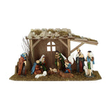 Crèche de Noël 10 santons en résine L.60cm