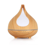 Diffuser etherische olie / hout LED -luchtbevochtiger 300 ml met timer