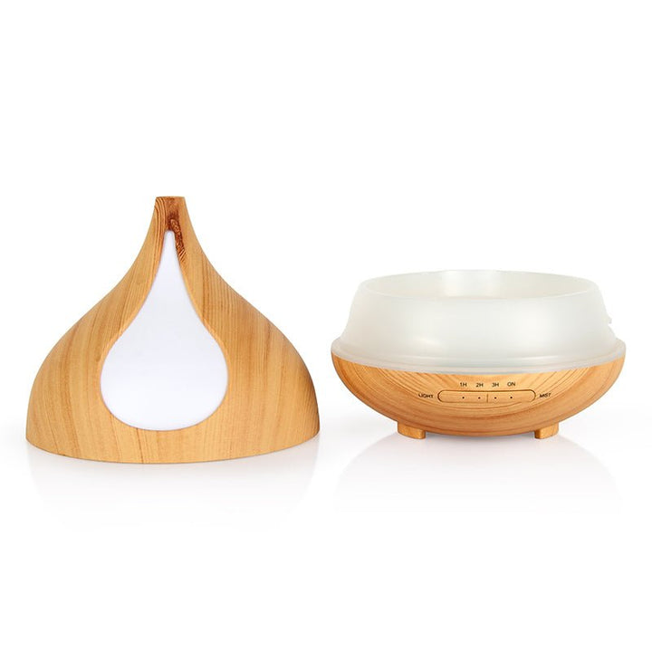 Diffuseur Huile Essentielle / Humidificateur d'air LED Bois 300ml avec Timer - Silumen