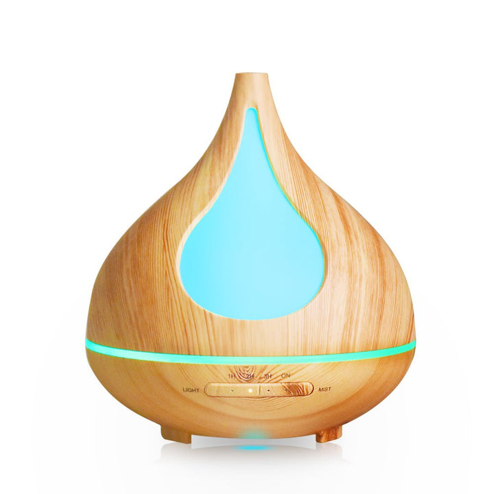 Diffuseur Huile Essentielle / Humidificateur d'air LED Bois 300ml avec Timer - Silumen