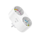 Double WiFi connected socket 15a white