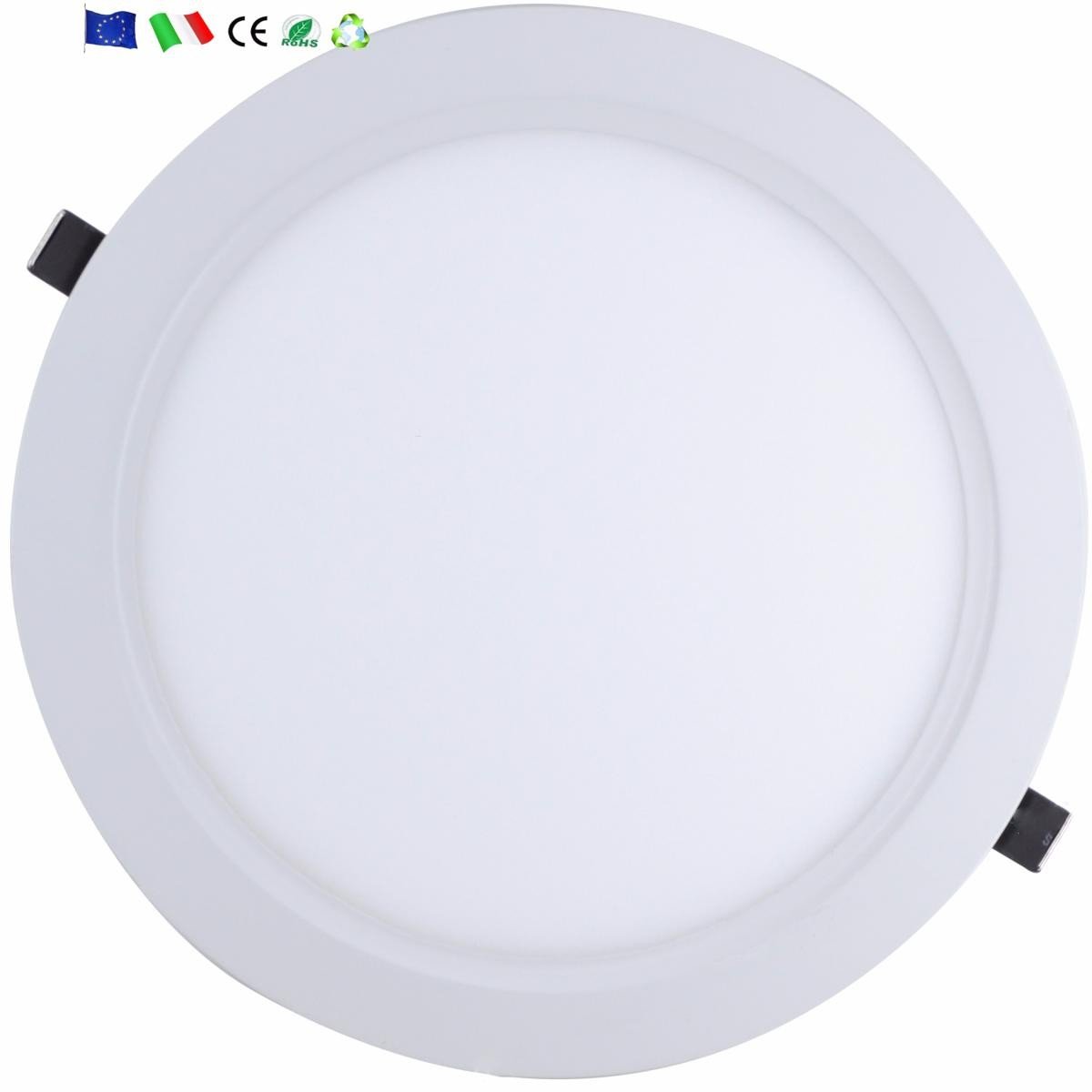 Downlight Dalle LED 24W Extra Plate Ronde BLANC - Silumen