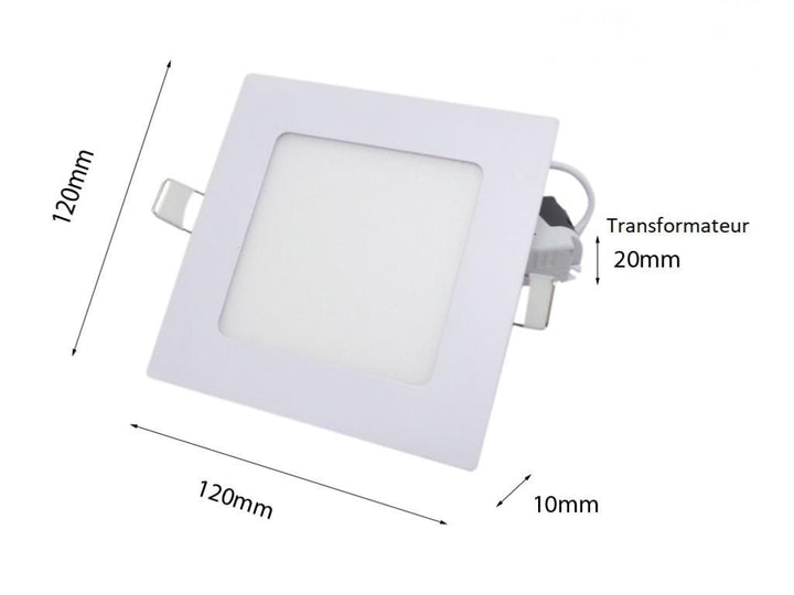 Downlight Dalle LED 6W Extra Plate Carrée BLANC - Silumen