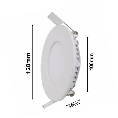 Downlight Dalle LED 6W Extra Plate Ronde BLANC - Silumen