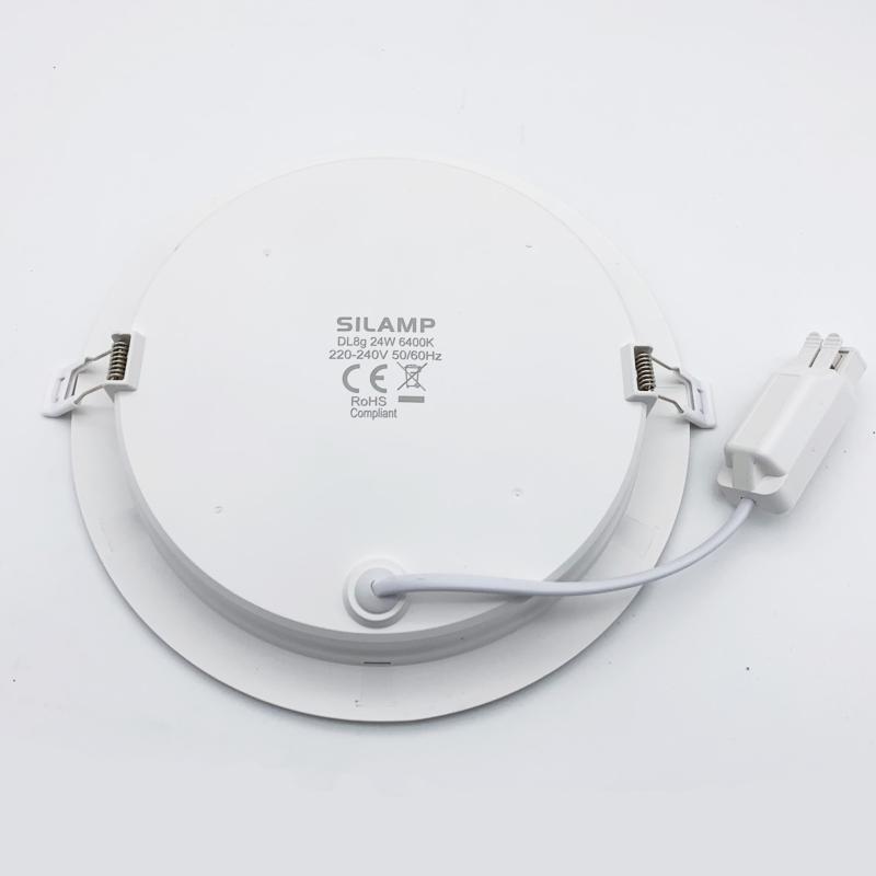 Downlight LED Slim Rond BLANC 24W Ø225mm - Silumen