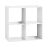 Étagère en bois 4 cases 68x32x68 cm - Blanc