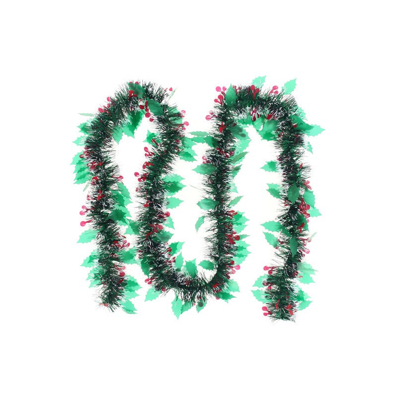 Guirlande de Noël décorée 2m Houx et Baies - Silumen