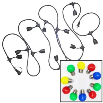 Guirlande Guinguette LED 10M IP44 pour 10 ampoules E27 - Silumen