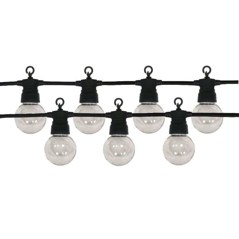 Guirlande Guinguette Noire Suspendue IP65 6m pour 10 Ampoules