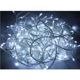 LED garland 12m 240led ip44, 8 modes with timer - transparent cable, cold white