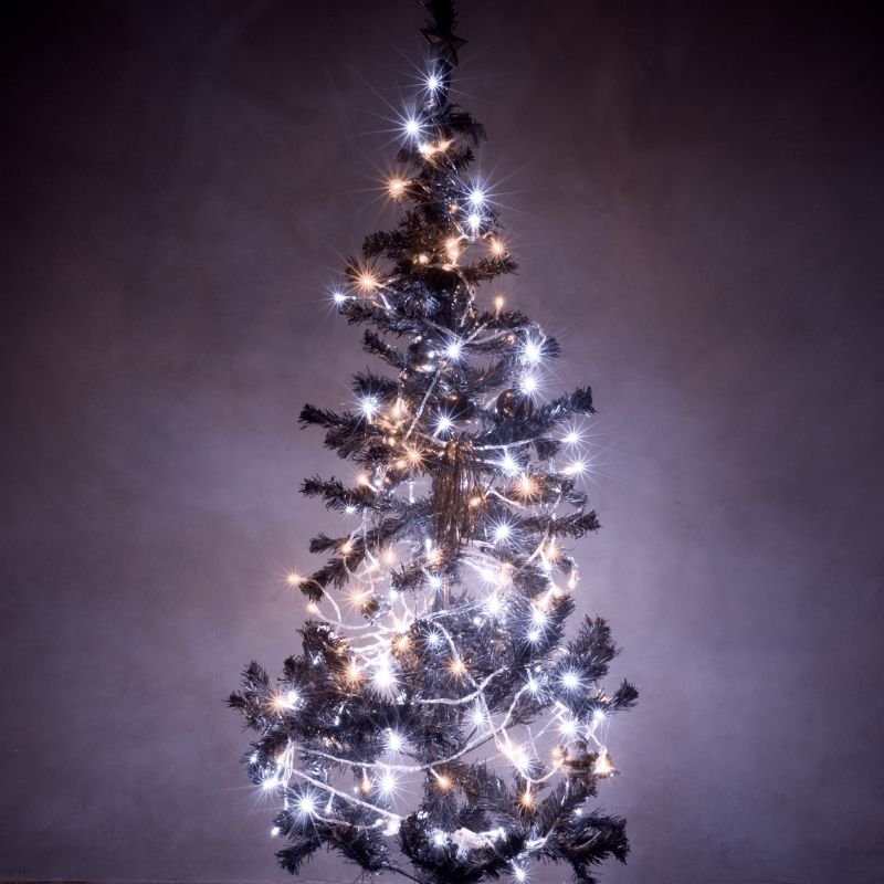 Guirlande LED 4M 300LED IP44, 16 modes avec timer + Télécommande - Câble Noir - Silumen