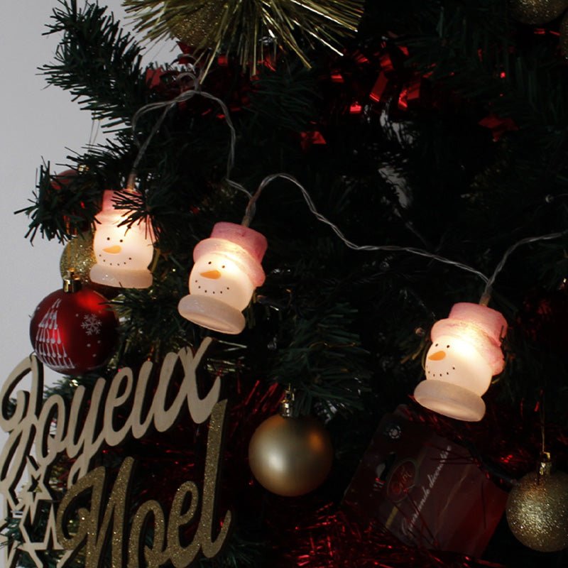 Guirlande LED à pile 1M80 Noël 10LED IP20 - BLANC CHAUD - Silumen