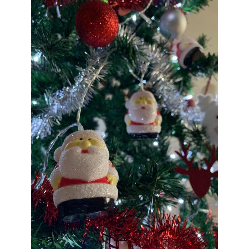 Guirlande LED à pile 1M80 Noël 10LED IP20 - BLANC CHAUD - Silumen