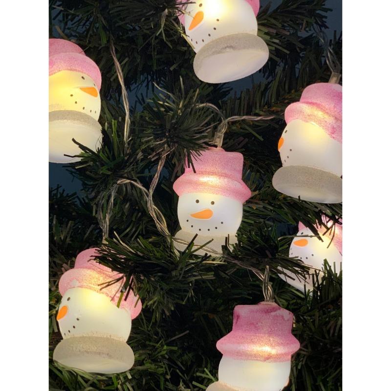 Guirlande LED à pile 1M80 Noël 10LED IP20 - BLANC CHAUD - Silumen