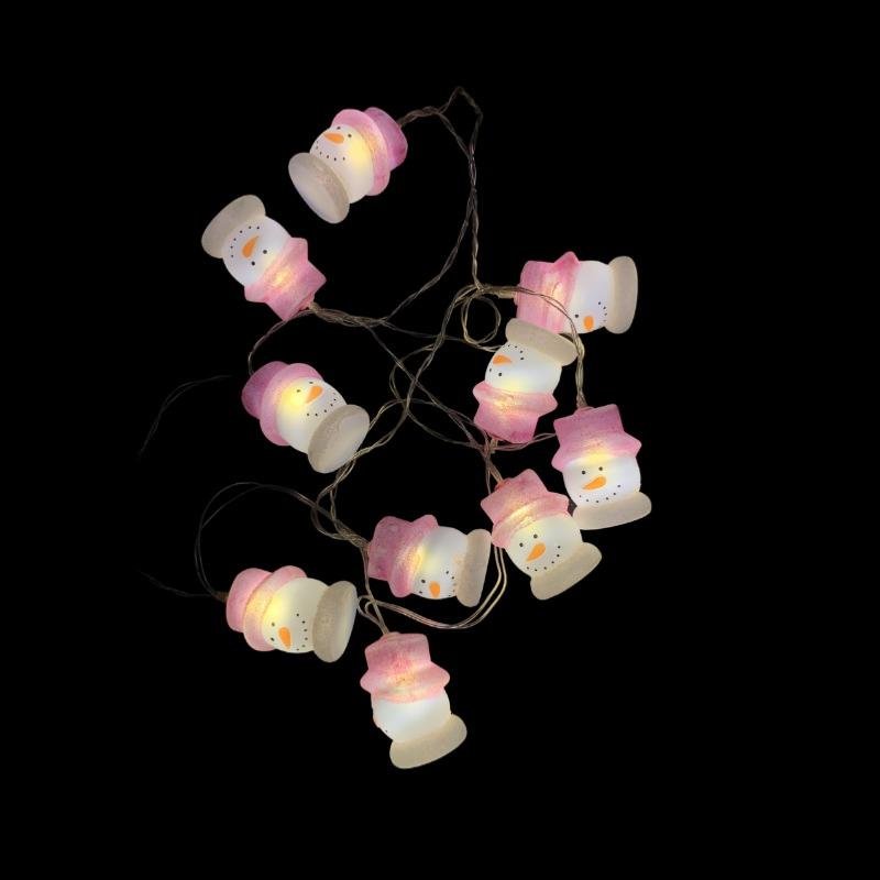 Guirlande LED à pile 1M80 Noël 10LED IP20 - BLANC CHAUD - Silumen