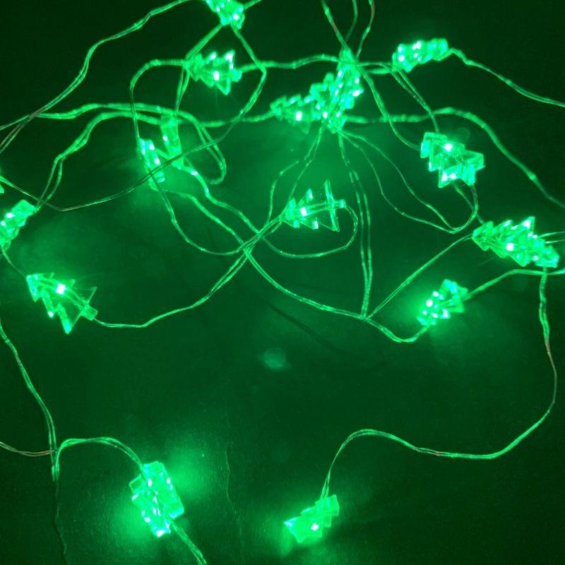 Guirlande LED à pile micro 1M90 20LED IP20 - câble transparent - Silumen