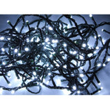 Cold white LED garland 12m 240led IP44 - Green cable