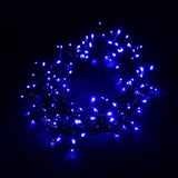 Blue LED garland 15m 300led IP44 - Green cable