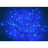 Garland LED azul 6m 120led IP44, 8 modos con temporizador - Cable transparente