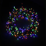 Flashing LED garland 25m 500led IP44 with Timer - Multicile Green Cable