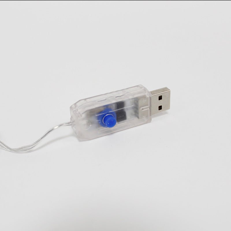 Guirlande LED Rideau USB 3x3M 300 LED + Télécommande - Blanc Chaud - Silumen