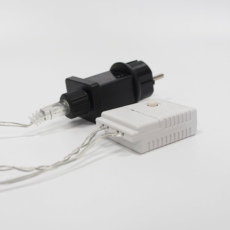 Guirlande LED Rideaux 220V IP44 3M, 8 modes - câble transparent - Silumen