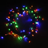 Light garland 7M 96led IP44, 8 modes + timer - Multicile green cable (batteries not included)