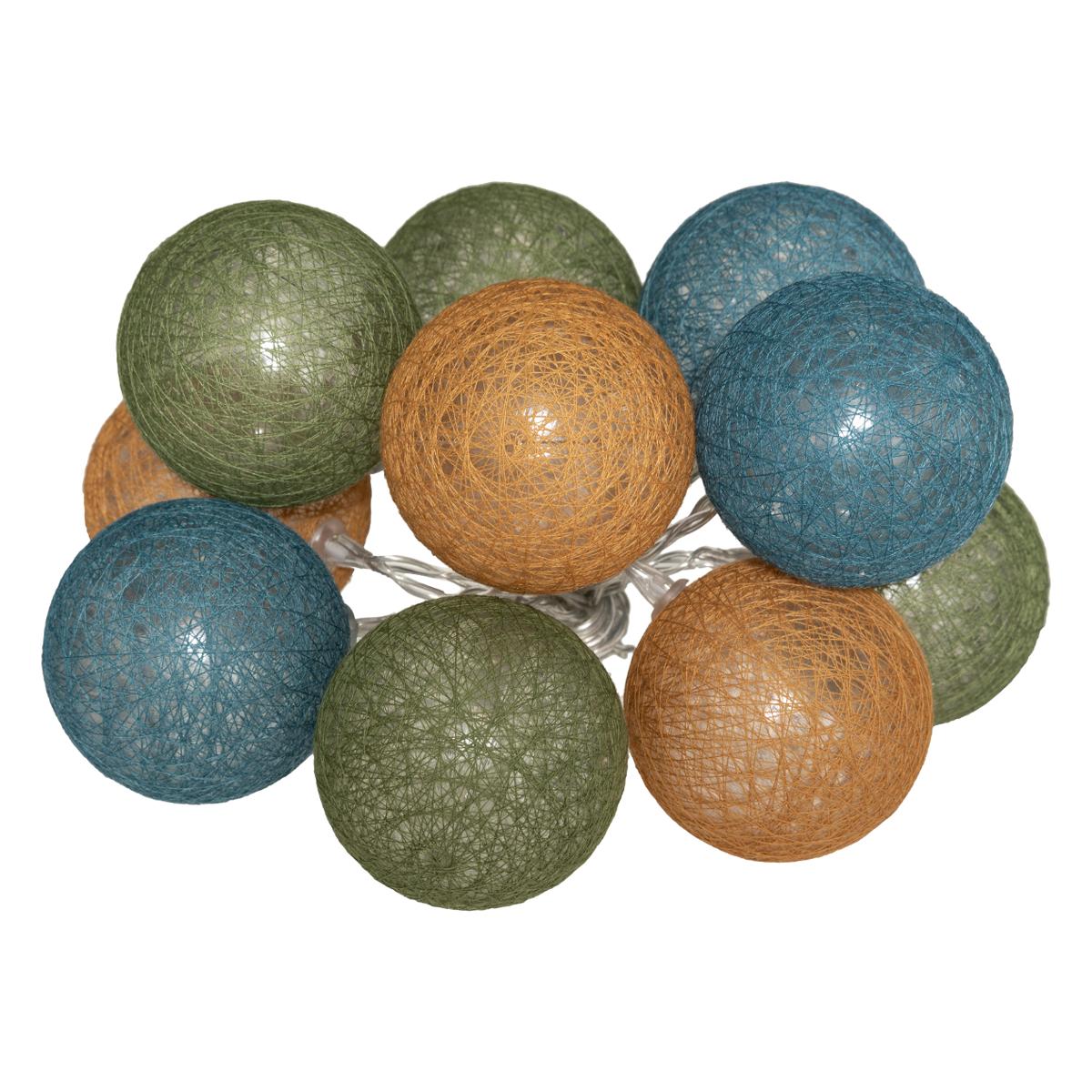 Guirlande Lumineuse Boule 10 pcs à Piles 6cm - Silumen
