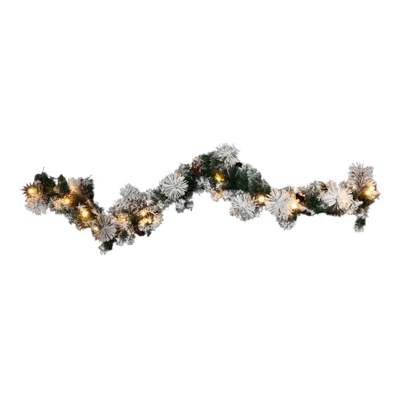 Guirlande Lumineuse Branches Floquées 1.8M L20cm 25LED avec timer - BLANC CHAUD - Silumen