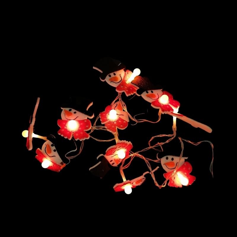 Guirlande Lumineuse LED à pile 1M IP20 10LED - BLANC CHAUD - Silumen
