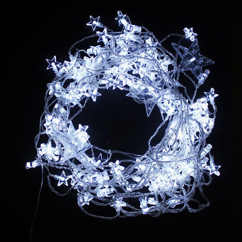 Rideaux Lumineux de Noël, Guirlande Rideau Lumineux Fenêtre Intérieur 3m  120 LED 8 modes USB 10 Anneaux avec Figurine Noël 3D A229