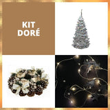 Kit Déco Table De Noël Champagne Paillette Lumineux