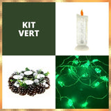 Kit Déco Table De Noël Vert Lumineux